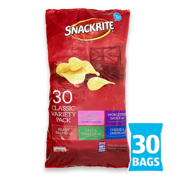 Snackrite Multipack Classic Variety Crisps 30x25g